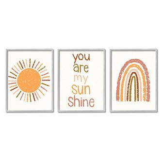 Stupell Home Decor My Sunshine Rainbow Kids Inspirational Wall Art