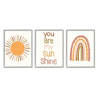 Stupell Home Decor My Sunshine Rainbow Kids Inspirational Wall Art