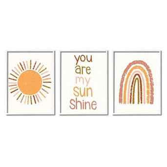 Stupell Home Decor My Sunshine Rainbow Kids Inspirational Wall Art