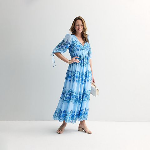 Женские платья Taylor Women's Taylor V-Neck Smocked Waist Maxi Dress