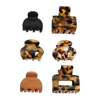 Emberly 6 pk Mini Claw Hair Clip Set