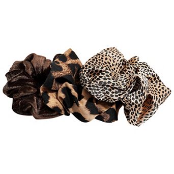 Emberly 3 pc Animal Print Scrunchie Set