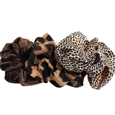 Emberly 3-Pc. Animal Print Scrunchie Set