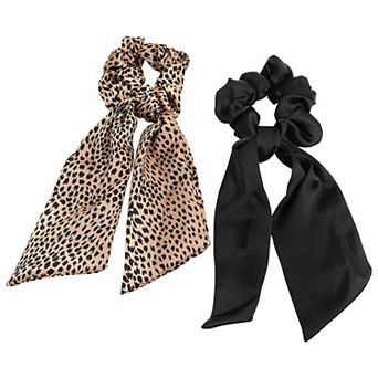 Emberly 2 pk Scrunchie Set With Tails