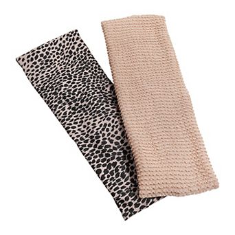Emberly 2 pk Textured & Printed Head Wraps
