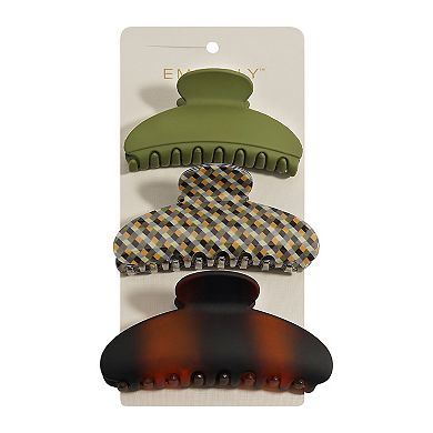 Emberly 3-Pk. Claw Clip Set