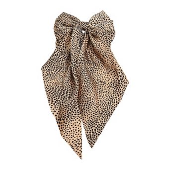 Emberly Cheetah Bow Hair Scarf
