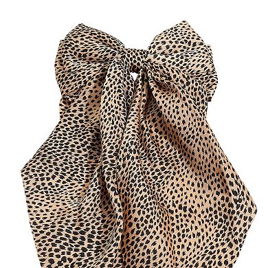 Emberly Cheetah Bow Hair Scarf