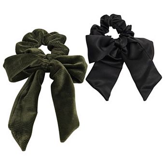 Emberly 2 pk Scrunchie Set With Bow Detail