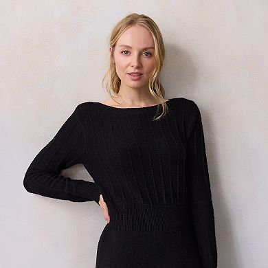 Women's LC Lauren Conrad Boat Neck Midi Sweater Dress