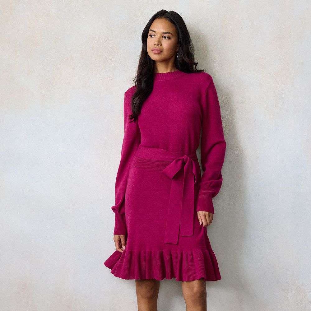 Women's LC Lauren Conrad Mockneck Ruffle Mini Dress