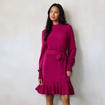 Women's LC Lauren Conrad Mockneck Ruffle Mini Dress