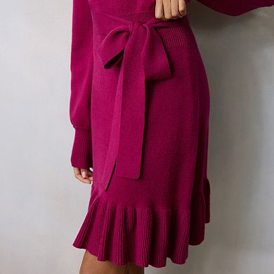 Women's LC Lauren Conrad Mockneck Ruffle Mini Dress