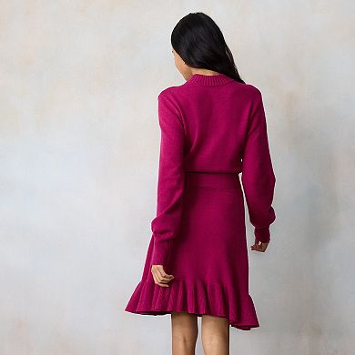 Women's LC Lauren Conrad Mockneck Ruffle Mini Dress