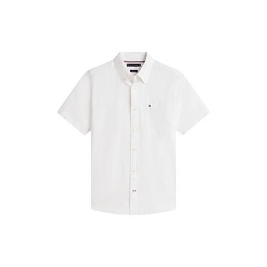 Men's Tommy Hilfiger Short Sleeve Linen Blend Woven Shirt