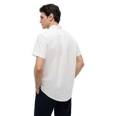 Men's Tommy Hilfiger Short Sleeve Linen Blend Woven Shirt