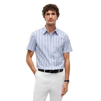 Men's Tommy Hilfiger Linen Palm Print Short Sleeve Woven Shirt
