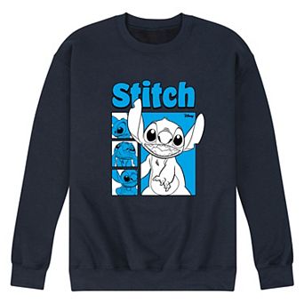 Disney's Lilo & Stitch Men's Grid Crew Fleece Sweatshirt