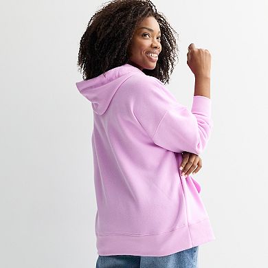 Plus Size Sonoma Goods For Life® Fleece Tunic Hoodie
