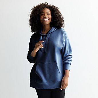 Plus Size Sonoma Goods For Life® Fleece Tunic Hoodie