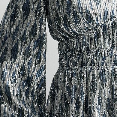 Women's Farmers Market Sequin V-Neck Top