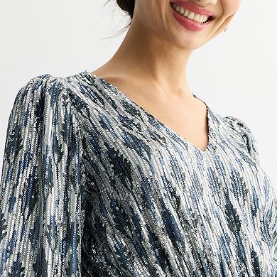 Women's Farmers Market Sequin V-Neck Dress