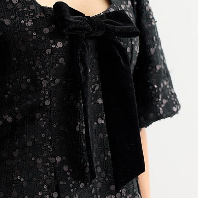 Women's MNK Sequin Puff Sleeve Dress