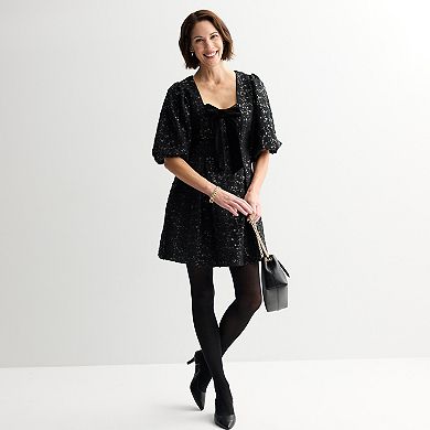 Women's MNK Sequin Puff Sleeve Dress