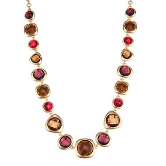 Napier Gold Tone Golden Tonals Collar Necklace