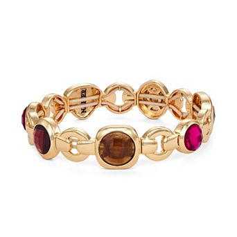 Napier Gold Tone Golden Tonals Stretch Bracelet