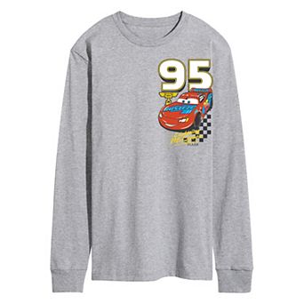 Disney's Cars Lightning McQueen Men's Race Long Sleeve Graphic Tee