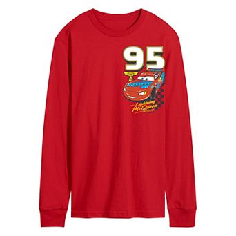 Disney's Cars Lightning McQueen Men's Race Long Sleeve Graphic Tee