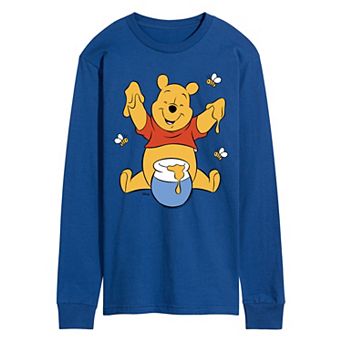 Disney's Winnie The Pooh Men's Oversized Long Sleeve Graphic Tee