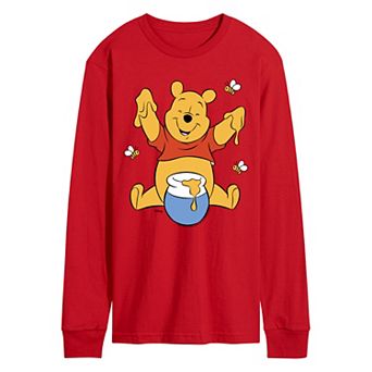 Disney's Winnie The Pooh Men's Oversized Long Sleeve Graphic Tee
