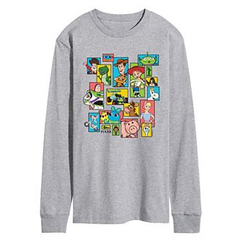 Disney's Toy Story Men's Character Grid Long Sleeve Graphic Tee
