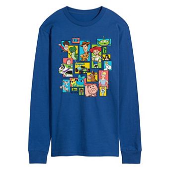 Disney's Toy Story Men's Character Grid Long Sleeve Graphic Tee