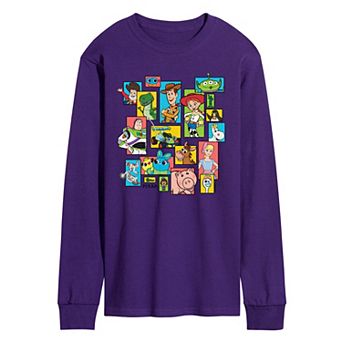 Disney's Toy Story Men's Character Grid Long Sleeve Graphic Tee