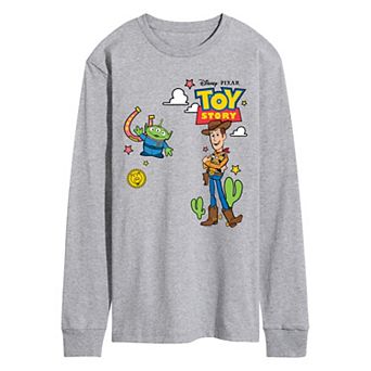 Disney's Toy Story Men's Collage Long Sleeve Graphic Tee