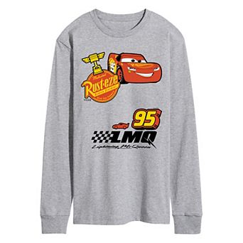 Disney's Cars Men's Patchwork Long Sleeve Graphic Tee