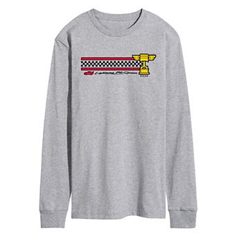 Disney's Cars Lightning McQueen Men's Race Stripe Long Sleeve Graphic Tee