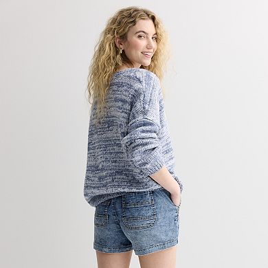 Juniors' SO® Drop Shoulder Button Front Oversized Cardigan