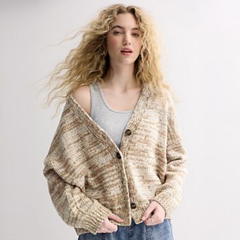 Juniors' SO® Button Front Oversized Cardigan