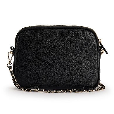 LC Lauren Conrad Bianca Bow Chain Top Zip Crossbody