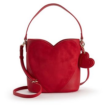 LC Lauren Conrad Lexie Heart Bucket Crossbody Bag