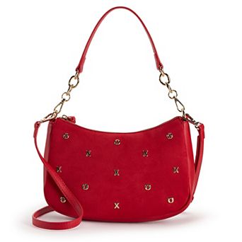 LC Lauren Conrad Georgina Studded Shoulder Crossbody Bag