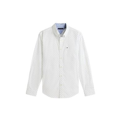Men's Tommy Hilfiger Micro Print Long Sleeve Woven Shirt