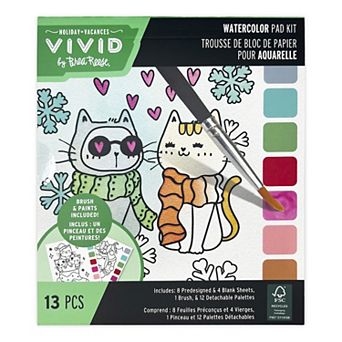 Brea Reese Vivid Winter Wishes Watercolor Pad Kit