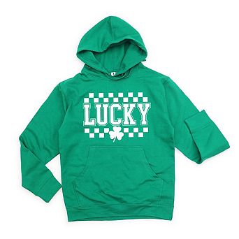 Checkered Lucky Shamrock Hoodie