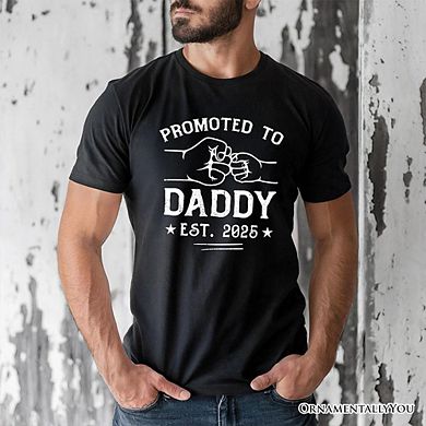 Promoted to Daddy Est. 2025 T-Shirt, New Dad Pregnancy Announcement Tee