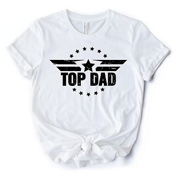 Top Dad Military Star T-Shirt, Patriotic Tee for Heroic and Proud Father